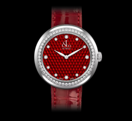 Review Jacob & Co brilliant STAINLESS STEEL WITH RED PYRAMID DIAL BQ015.10.RO.AC.A Replica watch